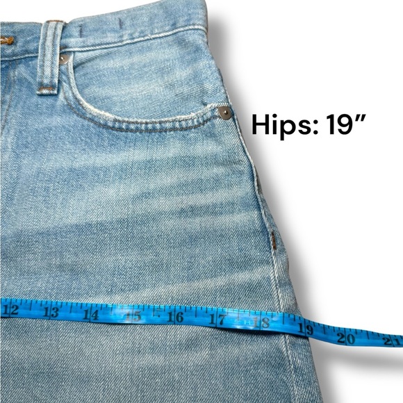 Madewell Rigid Denim A-Line Mini Skirt Size 26 EUC - Picture 8 of 9